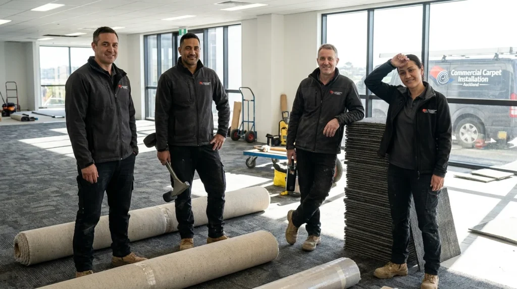 Commercial Carpet Installation Auckland - Team Composite